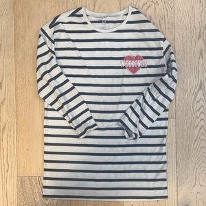 GAP Striped nightgown Kids Shirt with Heart Design